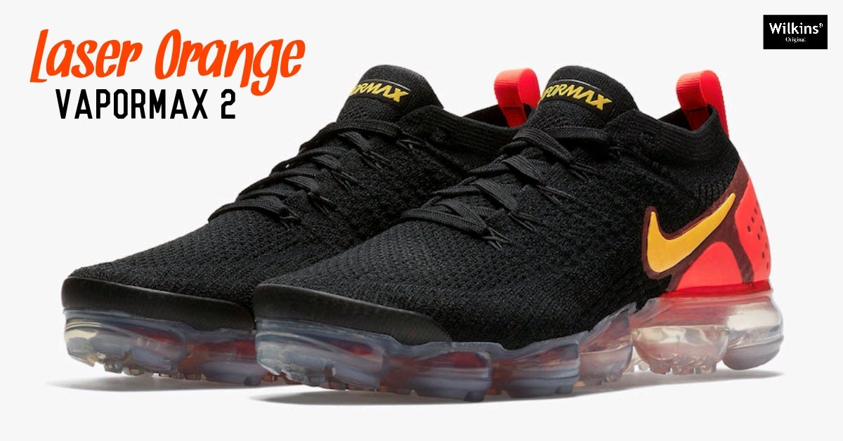 Air vapormax flyknit 2 black laser orange best sale