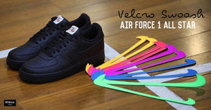 NIKE AIR FORCE 1 “ALL-STAR” VELCRO SWOOSH STRAPS มาในสีดำ