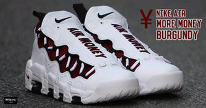 NIKE ปล่อย AIR MORE MONEY สี WHITE/BURGUNDY