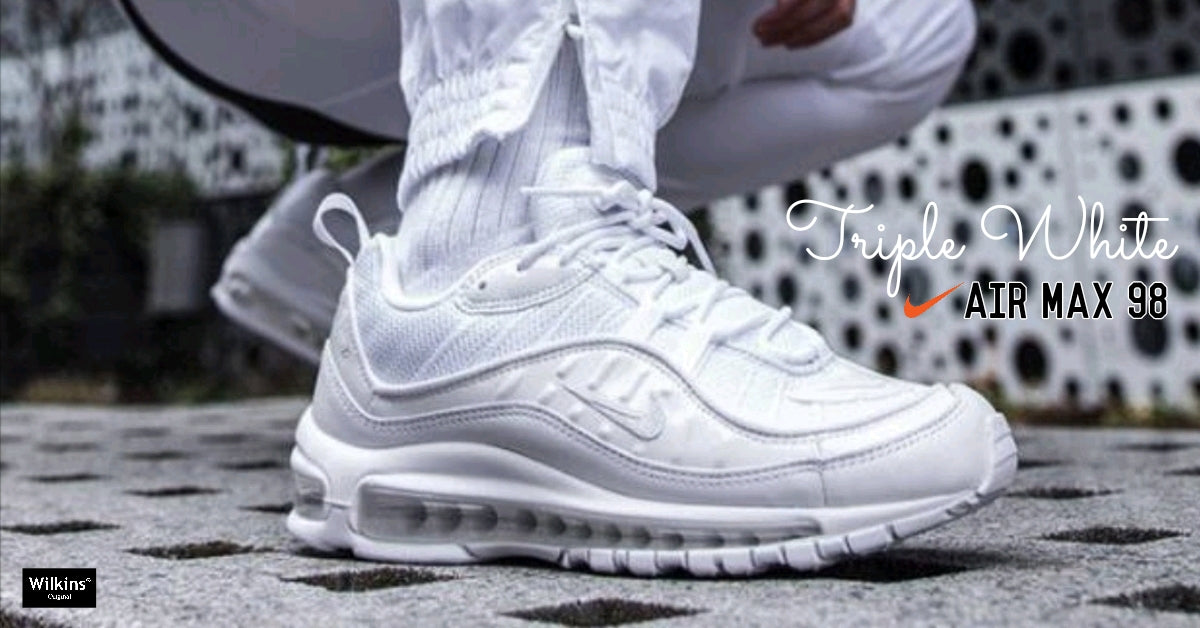 NIKE AIR MAX 98 TRIPLE WHITE Wilkins Original