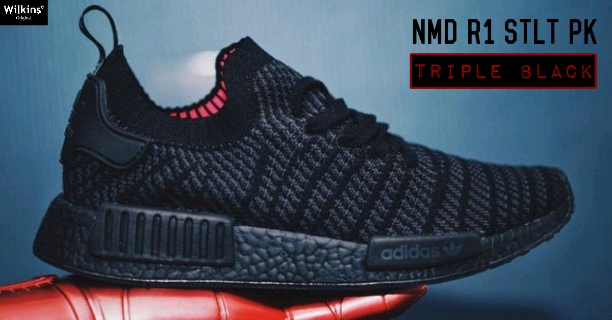 Adidas nmd r1 primeknit stlt triple black sales